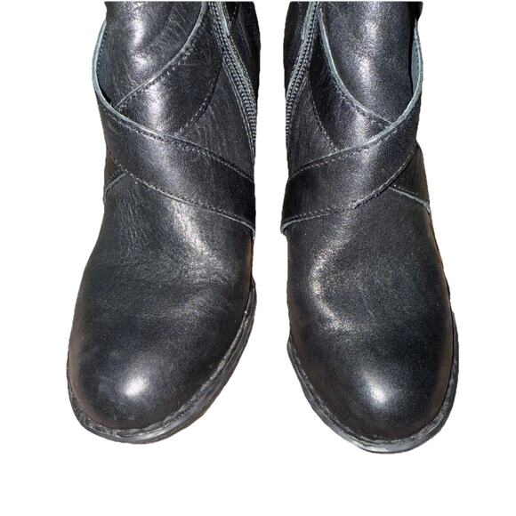 Women’s Shola Born black Ankle Boot,Stacked Block Heel Booties , Sz 7.5 - Picture 3 of 13